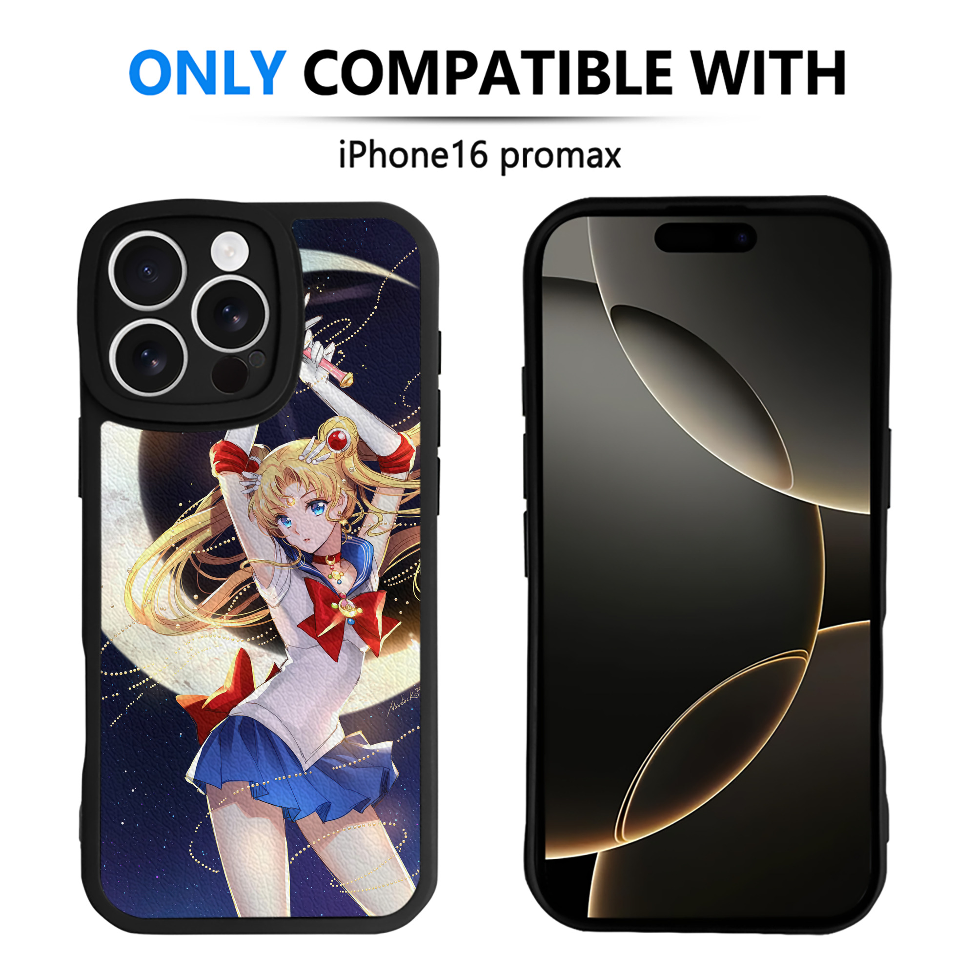 （画像用） 美少女戦士セーラームーン Sailor Moon 【iPhone 16シリーズ対応】シリコンスマホケース（レザー調） 材質：シリコン